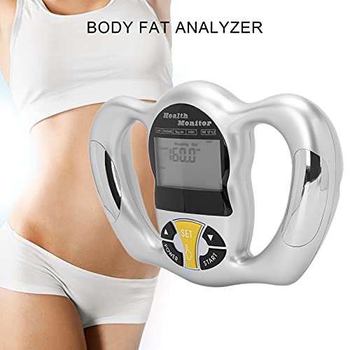 Digital Body Fat Analyzer, Electronic BMI Handheld Body Fat Monitor with LCD Display, Multifunctional Portable Body Fat Measurement Device for Weight Loss, Fitness Monitoring, Personal Health from BHDK