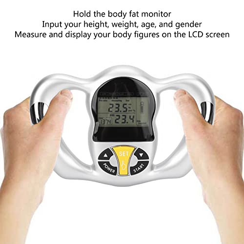 Handheld Body Fat Analyzer, Calorie BMI Measurement, Portable Digital Health Monitor with LCD Screen, Body Fat Tester with Handle for Home Women Men from Yinhing