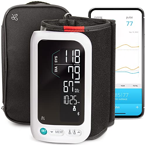 Greater Goods Blood Pressure Monitor - Premium, All-in-One | Smart, Bluetooth, Portable Heart Rate Monitor | Intuitively Designed, Comfortable Blood Pressure Cuff That is Easy to Use from Greater Goods