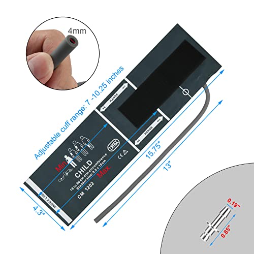 Cosmos Blood Pressure Monitor Replacement Cuff with Metal Air Hose Connector for Blood Pressure Monitor and Machine for 18-26 cm Upper Arm Circumference (Child Size) by Cosmos