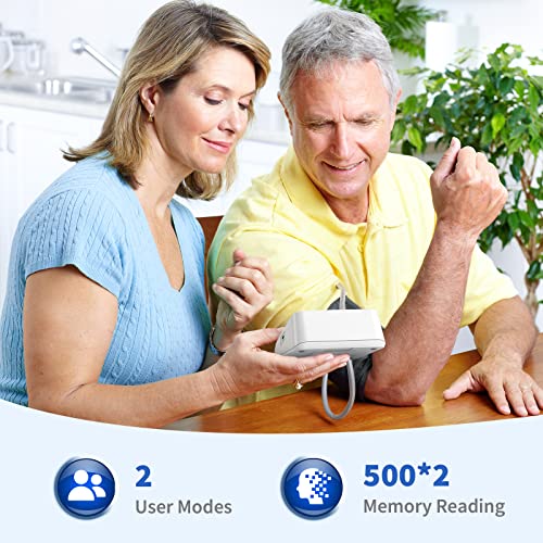 Blood Pressure Monitor Upper Arm Automatic Digital BP Machine 2X 500 Accurate Memory Reading Irregular Heartbeat & Hypertension Detector with Adjustable Cuff Large Arm Friendly from Afloia