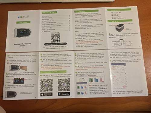 EMAY Sleep Oxygen Saturation Monitor | Records Oxygen & Heart Rate Continuously | Provides Granular Data, Overnight Report and CSV File | Comes with iOS/Android App by EMAY