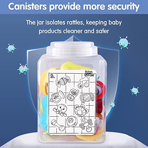 iPlay, iLearn 10pcs Baby Rattle Toys, Infant Shaker, Teether, Grab and Spin Rattles, Musical Toy Set, Early Educational, Newborn Baby Gifts for 0, 3, 6, 9, 12 Months, Girls, Boys by iPlay, iLearn