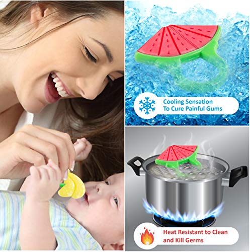 Baby Teething Toys for Newborn (5-Pack) Freezer Safe BPA Free Infant and Toddler Silicone Teethers Soothe Babies Gums, Perfect Baby Shower Gift by Sperric