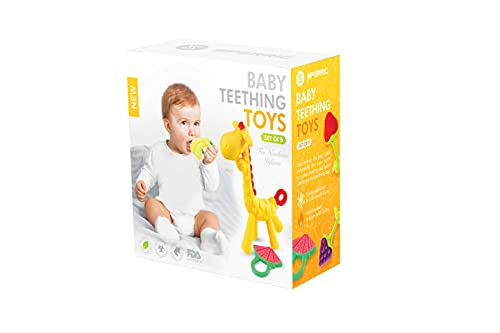 Baby Teething Toys for Newborn (5-Pack) Freezer Safe BPA Free Infant and Toddler Silicone Teethers Soothe Babies Gums, Perfect Baby Shower Gift by Sperric