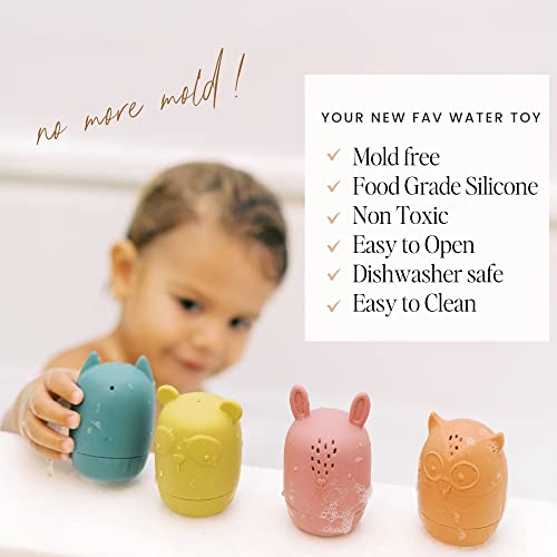 Grey+Sun | Mold Free Silicone Bath Toys, Toddler Water Toy, Bathtub Toys 1-3, Infant Bath Toy, Baby Bath Toys, Non-Toxic Silicone Toys, Float Water Toy from GREY + SUN