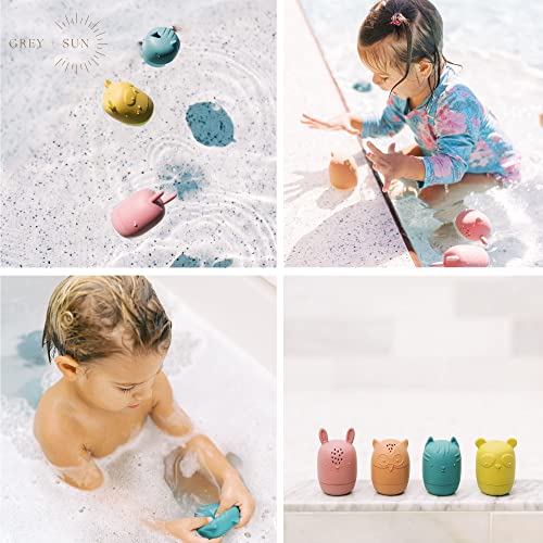 Grey+Sun | Mold Free Silicone Bath Toys, Toddler Water Toy, Bathtub Toys 1-3, Infant Bath Toy, Baby Bath Toys, Non-Toxic Silicone Toys, Float Water Toy from GREY + SUN