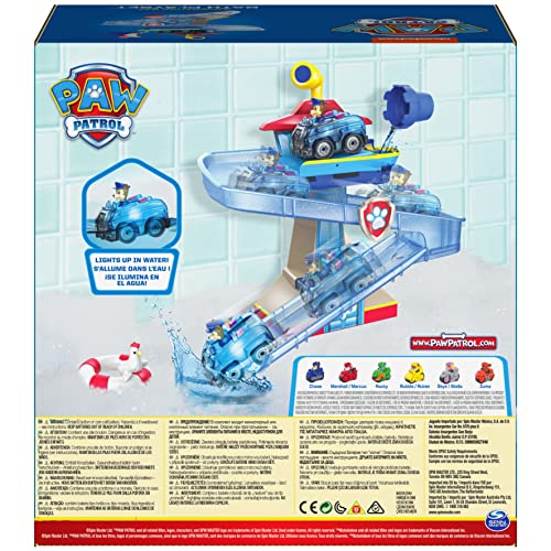 Paw Patrol, Adventure Bay Bath Playset with Light-up Chase Vehicle, Bath Toy for Kids Aged 3 and up from Spin Master
