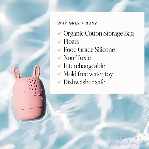 Grey+Sun | Mold Free Silicone Bath Toys, Toddler Water Toy, Bathtub Toys 1-3, Infant Bath Toy, Baby Bath Toys, Non-Toxic Silicone Toys, Float Water Toy from GREY + SUN