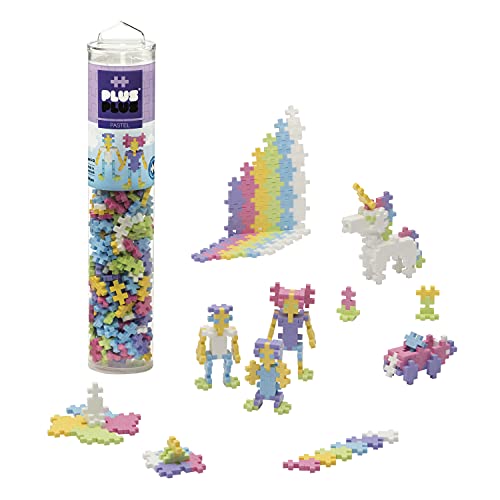 PLUS PLUS â Open Play Tube â 240 Piece Pastel Color Mix â Construction Building STEM | STEAM Toy, Interlocking Mini Puzzle Blocks for Kids by Plus-Plus