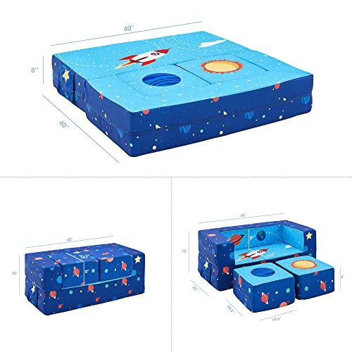 Ulax Furniture Kids Couch Modular Loveseat Children Furniture for Playroom by Ulax Furniture