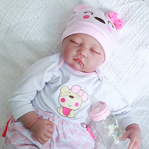 Kaydora Reborn Baby Doll Girl, 22 inch Soft Weighted Body, Cute Lifelike Handmade Silicone Sleeping Doll by Kaydora