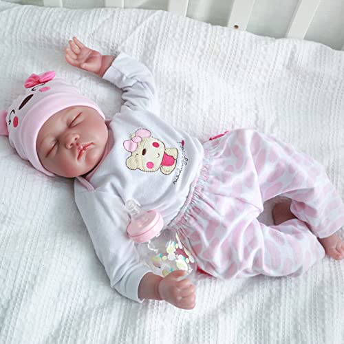 Kaydora Reborn Baby Doll Girl, 22 inch Soft Weighted Body, Cute Lifelike Handmade Silicone Sleeping Doll by Kaydora
