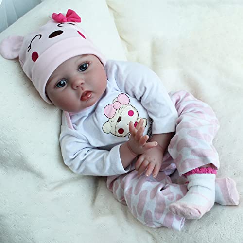 CHAREX Reborn Baby Dolls Lucy, 22 inch Realistic Girl Doll, Lifelike Soft Vinyl Weighted Gift Set from Mikaiqi