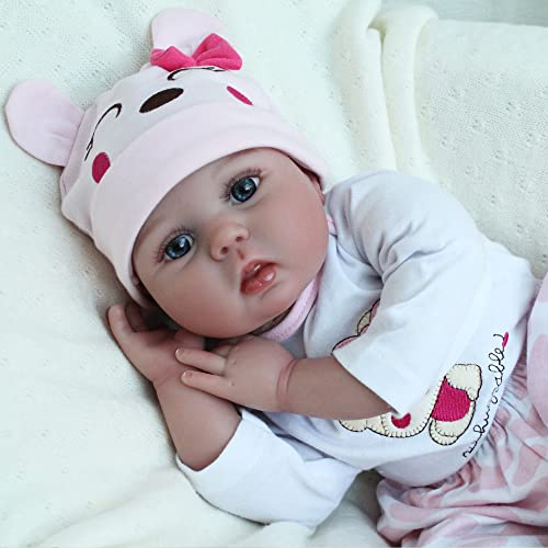 CHAREX Reborn Baby Dolls Lucy, 22 inch Realistic Girl Doll, Lifelike Soft Vinyl Weighted Gift Set from Mikaiqi