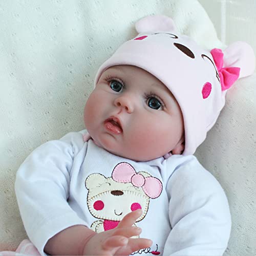 CHAREX Reborn Baby Dolls Lucy, 22 inch Realistic Girl Doll, Lifelike Soft Vinyl Weighted Gift Set from Mikaiqi