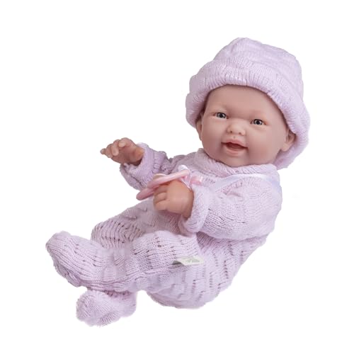 JC Toys - Mini La Newborn First Day | Anatomically Correct Real Girl Baby Doll | 9.5" All-Vinyl Baby Doll | Includes Knit Outfit, Hat and Pacifier | Designed by Berenguer | Ages 2+ , Pink by JC Toys Group, Inc.
