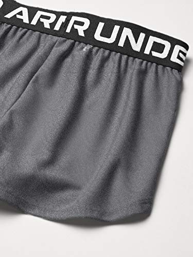 Under Armour Girl's Play Up Solid Shorts (Big Kids) Pitch Gray Light Heather XL (18-20 Big Kids) by Under Armour Apparel