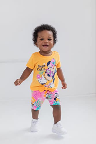 Disney Minnie Mouse Baby Girls Graphic T-Shirt & Shorts Set Orange 18 Months from Bentex Group, Inc.
