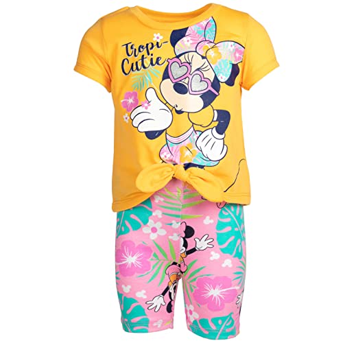 Disney Minnie Mouse Baby Girls Graphic T-Shirt & Shorts Set Orange 18 Months from Bentex Group, Inc.