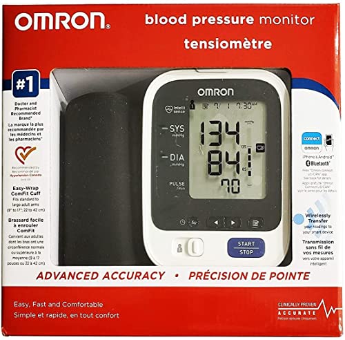 Omron 7 Series Wireless Upper Arm Blood Pressure Monitor; 2-User, 120-Reading Memory, BP Indicator LEDs, Bluetooth Works with Amazon Alexa byÂ Omron from Omron
