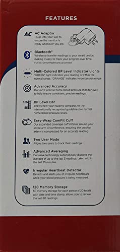 Omron 7 Series Wireless Upper Arm Blood Pressure Monitor; 2-User, 120-Reading Memory, BP Indicator LEDs, Bluetooth Works with Amazon Alexa byÂ Omron from Omron
