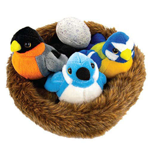 Madzee Plush Bird Nest - Cute Stuffed Animal Toy for Kids, Great Birthday Gift, Easter, Christmas - Perfect Decorative Item for Home, Living Room & Outdoors by Madzee