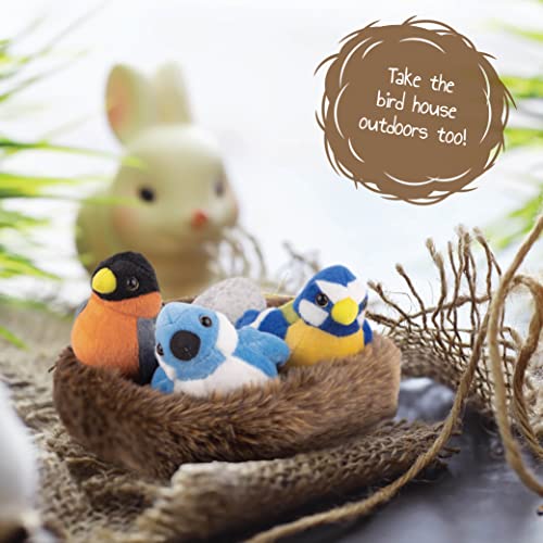 Madzee Plush Bird Nest - Cute Stuffed Animal Toy for Kids, Great Birthday Gift, Easter, Christmas - Perfect Decorative Item for Home, Living Room & Outdoors by Madzee