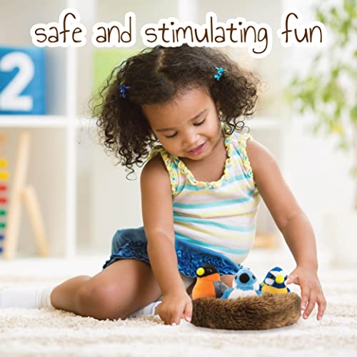 Madzee Plush Bird Nest - Cute Stuffed Animal Toy for Kids, Great Birthday Gift, Easter, Christmas - Perfect Decorative Item for Home, Living Room & Outdoors by Madzee