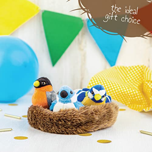 Madzee Plush Bird Nest - Cute Stuffed Animal Toy for Kids, Great Birthday Gift, Easter, Christmas - Perfect Decorative Item for Home, Living Room & Outdoors by Madzee