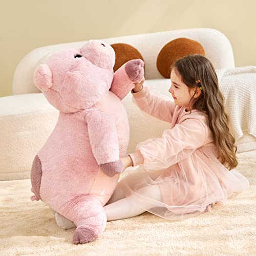 IKASA Giant Pig Stuffed Animal Plush Toy,Large Pig Cute Jumbo Soft Toys,Huge Big Size Plushy Fluffy Fat Oversized Plushie,Gifts for Kids Girls Boys Girlfriend Childrens (30 inches, Pink) from Yangzhou Leai Toy & Gift Co.,Ltd.