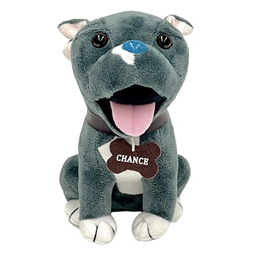 Limited Edition Stuffed Animal Toy, Pit Bull Dog Plush Doll, Based On Children's Book Chance The Blue-Nosed Reindeer by Adorable World