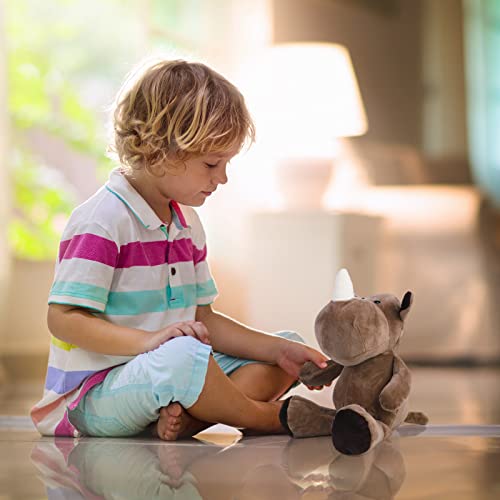 Elcoho 8 Pieces Plush Jungle Animal Toys 9.8 Inch Zoo Stuffed Jungle Animal Toys Set Cute Plush Toys for Animal Themed Parties Teacher Student Award by Elcoho