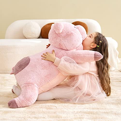 IKASA Giant Pig Stuffed Animal Plush Toy,Large Pig Cute Jumbo Soft Toys,Huge Big Size Plushy Fluffy Fat Oversized Plushie,Gifts for Kids Girls Boys Girlfriend Childrens (30 inches, Pink) from Yangzhou Leai Toy & Gift Co.,Ltd.