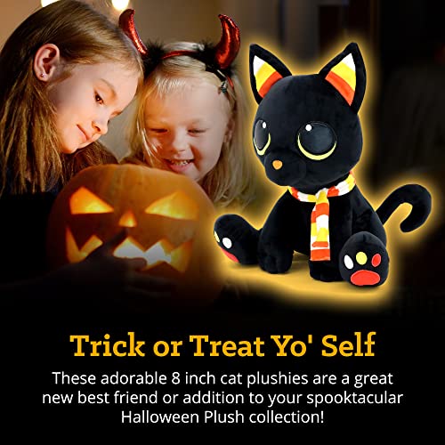 Plushible Halloween Plush - Cat Stuffed Animals - Cute Halloween Decor - Black Cats Plushie Toys - Animal Plushies Toy and Fall Decorations - Small 8 Inch - Candy Corn Cory from Plushible