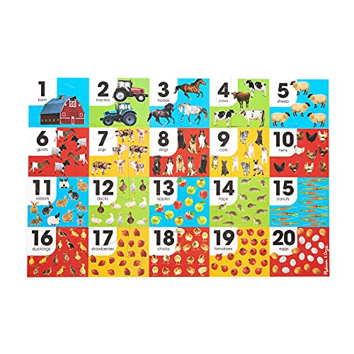 Melissa & Doug Farm Number Jumbo Floor Puzzle (24 pcs, 2 x 3 feet) from Melissa & Doug