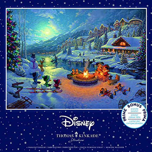 Ceaco - Thomas Kinkade - Disney Dreams Collection - Holiday - Mickey and Minnie Christmas Lodge - 1000 Piece Jigsaw Puzzle from Ceaco