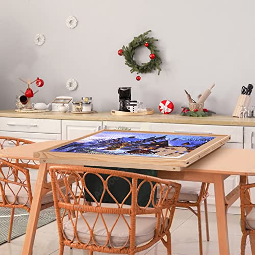 Puzzle Board, Jigsaw Puzzle Table with 4 Drawers and Cover, 34âx 26â Portable Puzzle Table with Folding Legs for Adults and Teens (1500 Pieces) by RAGOZONERY