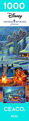 Ceaco - Thomas Kinkade - Disney Dreams Collection - Holiday - Mickey and Minnie Christmas Lodge - 1000 Piece Jigsaw Puzzle from Ceaco