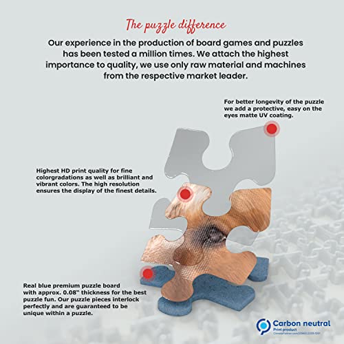 Hairy Scottish Highland Cattle in A Winter Landscape - Premium 1000 Piece Jigsaw Puzzle for Adults by MyPuzzle LLC