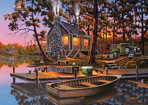 Buffalo Games - Eugene's Hunting & Fishing - 500 Piece Jigsaw Puzzle Multi, 21.25"L X 15"W from Buffalo Games