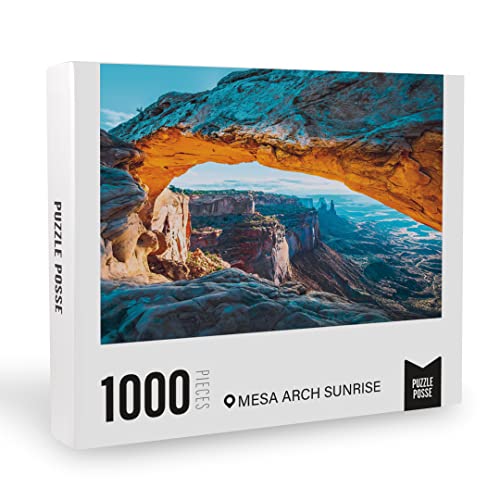 Puzzle Posse - 1000 Piece Jigsaw Puzzle for Adults - Mesa Arch Sunrise, Utah - Fun, Hard, Challenging Summer Puzzle with Natural Scenery from Puzzle Posse