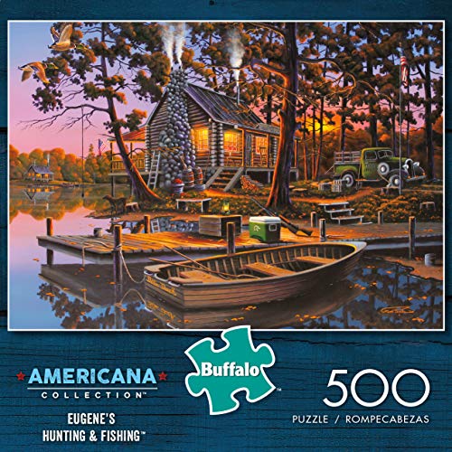 Buffalo Games - Eugene's Hunting & Fishing - 500 Piece Jigsaw Puzzle Multi, 21.25"L X 15"W from Buffalo Games