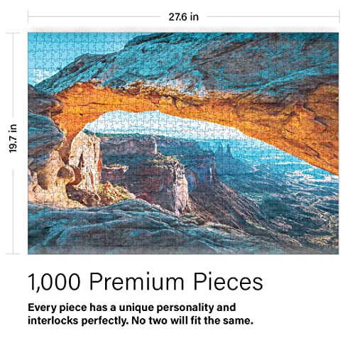 Puzzle Posse - 1000 Piece Jigsaw Puzzle for Adults - Mesa Arch Sunrise, Utah - Fun, Hard, Challenging Summer Puzzle with Natural Scenery from Puzzle Posse