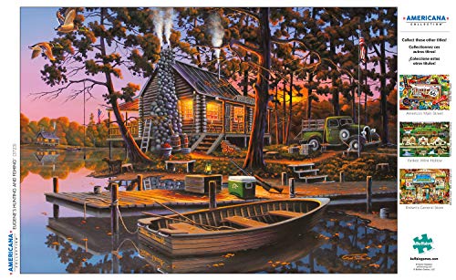 Buffalo Games - Eugene's Hunting & Fishing - 500 Piece Jigsaw Puzzle Multi, 21.25"L X 15"W from Buffalo Games
