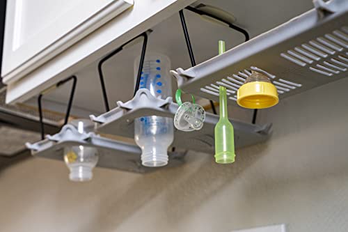 EZ Bottle Dry and Store - Cleaner Safer Counter Free Baby Bottle Drying Rack. No Tools Required Installs in Minutes Without Damaging Cabinetsâ3 Rack Designâ2 Spiral Drying Racks 1 Slotted Drying Rack by EZ Bottle Dry and Store