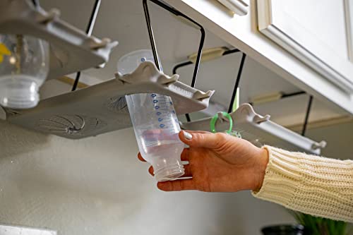 EZ Bottle Dry and Store - Cleaner Safer Counter Free Baby Bottle Drying Rack. No Tools Required Installs in Minutes Without Damaging Cabinetsâ3 Rack Designâ2 Spiral Drying Racks 1 Slotted Drying Rack by EZ Bottle Dry and Store