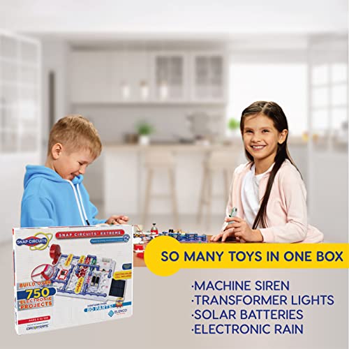 Elenco Snap Circuits Extreme SC-750 Electronics Exploration Kit | Over 750 Projects | Full Color Project Manual | 80+ Snap Circuits Parts | STEM Educational Toy For Kids 8+ from Elenco Electronics Inc