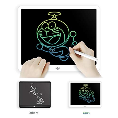 FVEREY LCD Writing Tablet, 15 Inch Colorful Doodle Board,Drawing Tablet Educational Toys for Boys and Girls,Electronic Drawing Pad Gift for Kids and Adults White from FVEREY