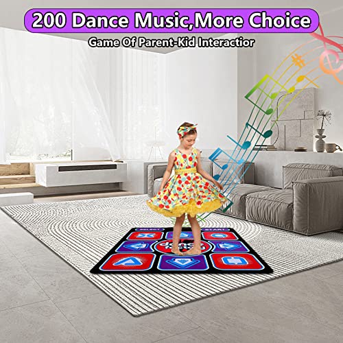Dance Mat for Kids & Adult, Single Dancing Mats with 68 AV Games, 200 Dance Music, TV RCA Port, Non-Slip Dance Step Pad, Electronic Gift for Boys & Girls (Dance Mat 3) by Grenf